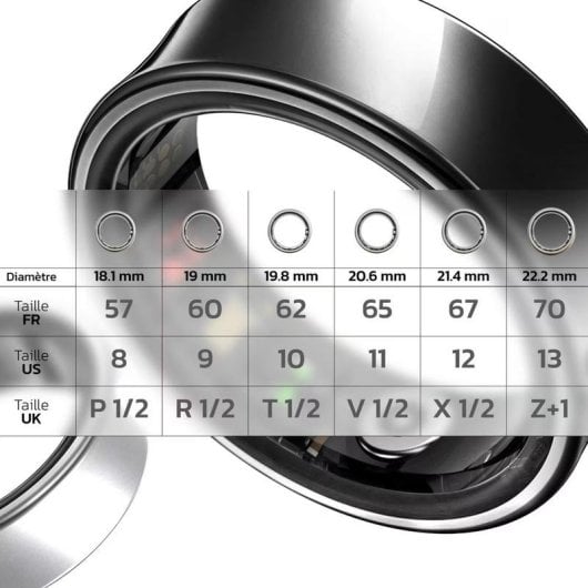 Anello intelligente Avizar R09 Taglia 10 Bluetooth IPX8 Autonomia 7 giorni Android/iOS Nero