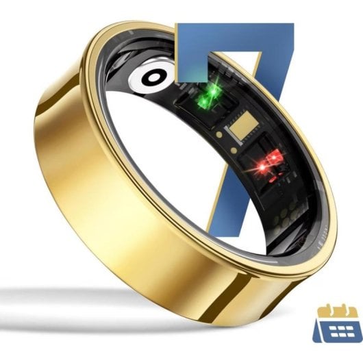 Anillo inteligente Avizar R09 Talla 9 Bluetooth IP68 Autonomía 7 días Oro