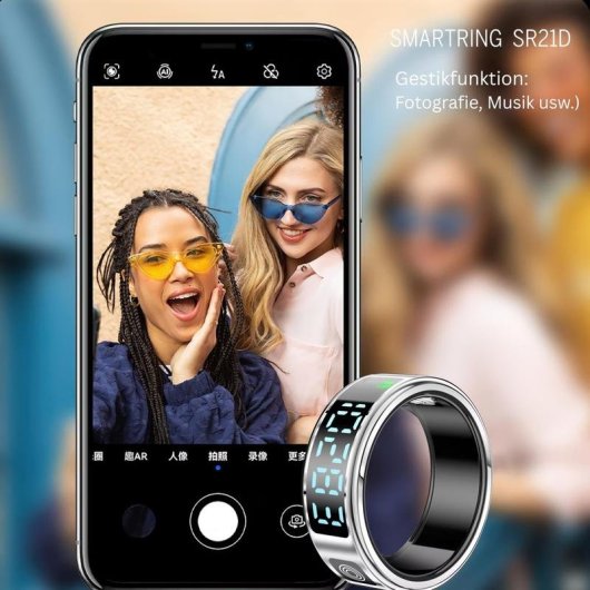 Anillo inteligente Bea-Fon SR21D-BK-13 Talla 13 Bluetooth IP68 5 días Negro