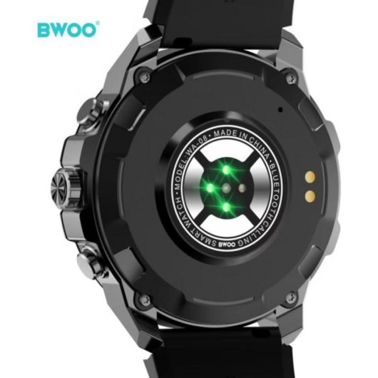 Bwoo WA-08 Bluetooth GPS 36mm Schwarz IP67 Pulsmesser Blutdruckmesser