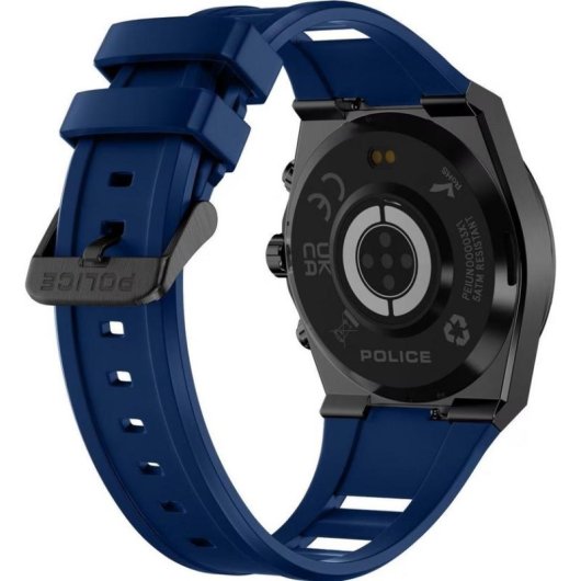 Police PEIUN00003X1 Bluetooth 47,5mm Gunmetal Noir IP68 5ATM Cardiofréquencemètre