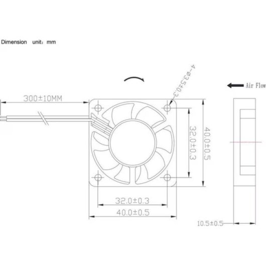 Refrigeración aire Tru Components compacto 40 mm TC-MX4010-12V0.03A eficiente y silencioso