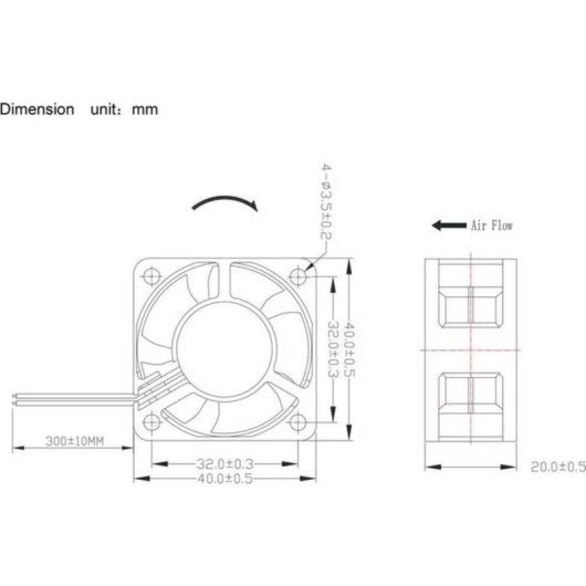 Refrigeración aire Tru Components 40 mm TC-MX4020-5V0.05A 4100 RPM silencioso
