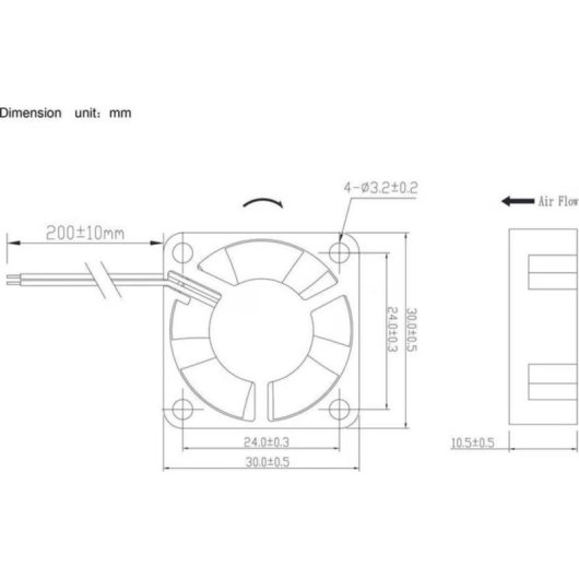 Refrigeración aire Tru Components 30x30x10 mm TC-MX3010 eficiente y silenciosa