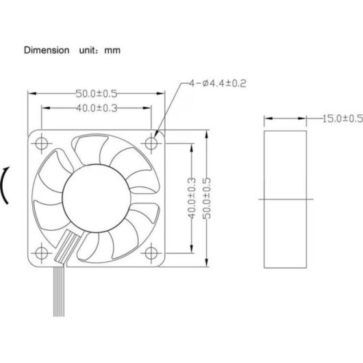 Refrigeración aire Tru Components 50 mm TC-MX5015-12V0.05A silenciosa eficiente