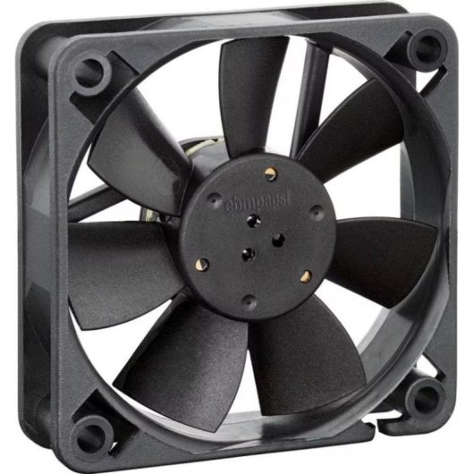 Refrigeración aire Papst 60 mm 4000 RPM 27 dB 27 m³/h compacto negro