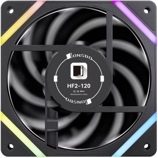 Refrigeración aire Jonsbo 120 mm HF2-120B PWM RGB negra eficiente