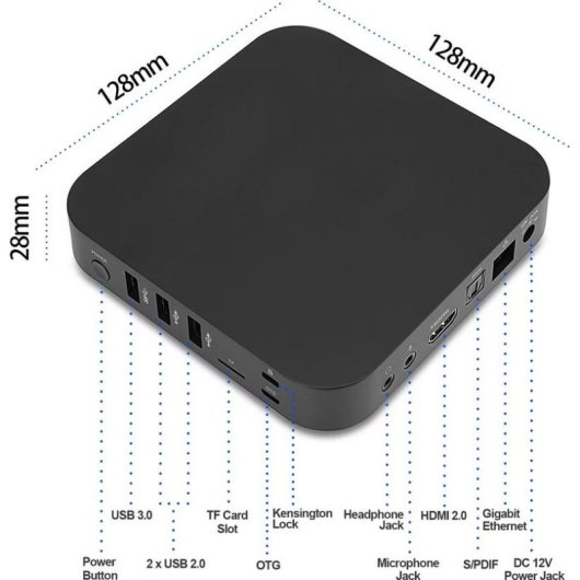 Barebone Minix X35-i Max RK3566 Cortex-A55 2GB RAM 32GB eMMC Wi-Fi 6