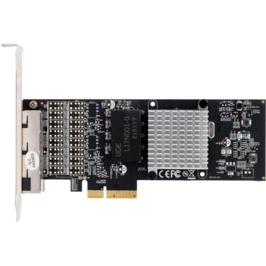 Tarjeta de red Exsys EX-60204 PCI Express x4 1 Gbit/s 4 puertos RJ45 Gigabit