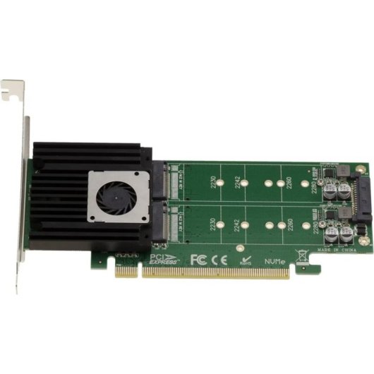 Controller-Karte Kalea-informatique M2 PCIe 3.0 x16 64 Gbps mit Lüfter