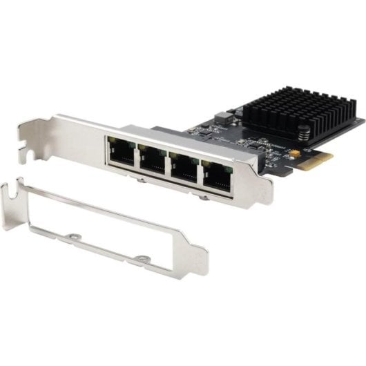 Scheda di Rete Exsys EX-6083 PCI Express x1 1 Gbit/s 4 Porte RJ45 Low Profile