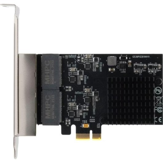 Scheda di Rete Exsys EX-6083 PCI Express x1 1 Gbit/s 4 Porte RJ45 Low Profile