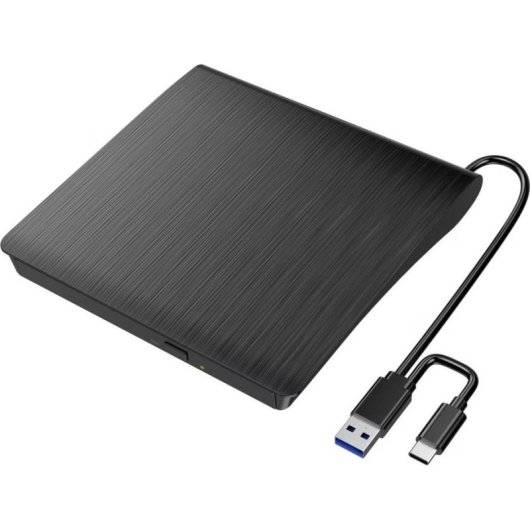 Externer DVD-Brenner Xlyne 570501 USB 2.0 und USB-C schwarz