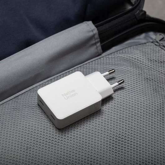 Cargador USB-C Native Union Pocket GaN 65W Power Delivery 3.0 Bianco