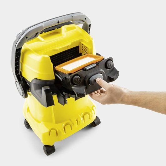 Aspiradora industrial con bolsa Kärcher WD 5 Control P 1200W 25L negra y amarilla