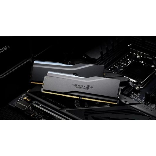 Mémoire RAM G.Skill Trident Z5 NeoX RGB 32Go DDR5 2x16Go 6000MHz CL36 EXPO AMD Noir design élégant