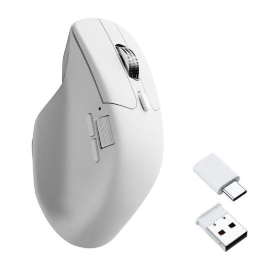 Ratón Keychron M6 Óptico RF Wireless Bluetooth USB Type-C 26000 DPI Blanco