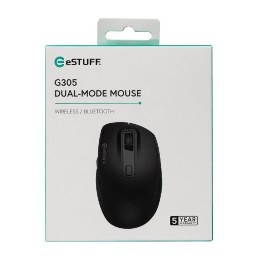 Rato eSTUFF G305 Bluetooth dual 1800 DPI Preto 6 Botões