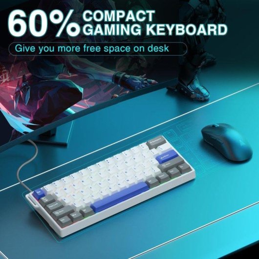 Clavier Aula Win60 He Max Magnétique Compact 60% 8000Hz RGB Hot-swappable
