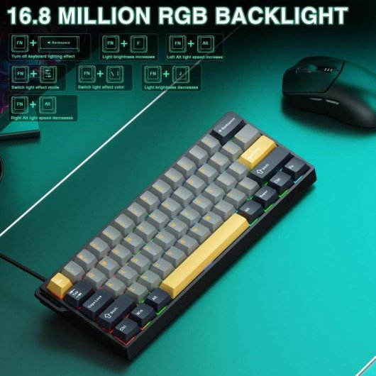 Clavier Aula Win60 He Max Magnétique 60% Compact RGB 8000Hz Rapid Trigger