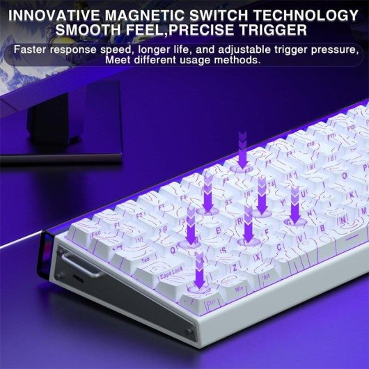 Teclado Aula Hero 84 HE Hall Effect Magnético 75% Compacto RGB Hot-Swappable