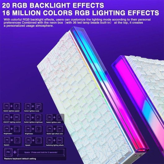 Teclado Aula Hero 84 HE Hall Effect Magnético 75% Compacto RGB Hot-Swappable