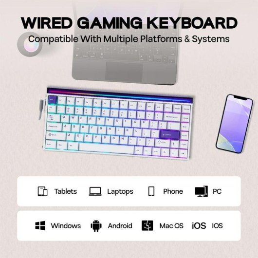 Teclado Aula Hero84 HE Magnético 75% Compacto RGB Hot-swappable