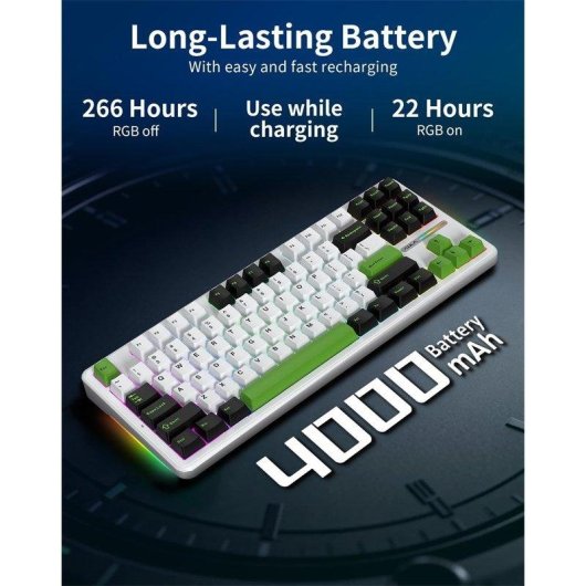 Clavier Aula F87 Pro sans fil 87 touches RGB Hot-swap Gasket