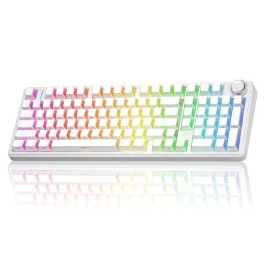 Clavier Autrucker F99 Pro sans fil silencieux RGB Hot-swap Gasket 8000mAh PBT