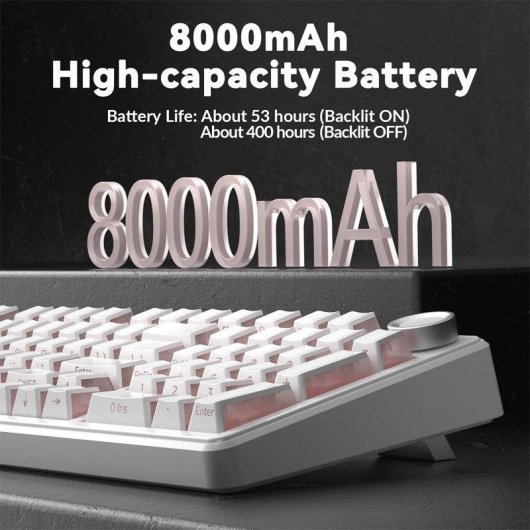 Clavier Autrucker F99 Pro sans fil silencieux RGB Hot-swap Gasket 8000mAh PBT