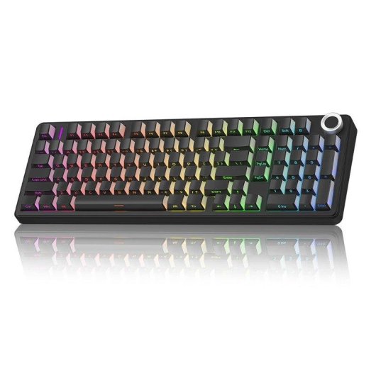 Clavier Autrucker F99 Pro sans fil 3 modes Bt/2.4g/usb-c Hot-swappable RGB PBT