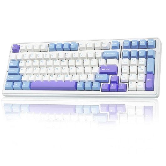 Teclado Autrucker Aula F99 sem fios tri-modo 8000mAh RGB Hot-swappable Gasket