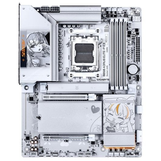 Motherboard GIGABYTE B850 AORUS ELITE-P ICE AMD B850 AM5 DDR5 ATX WiFi 7 RGB