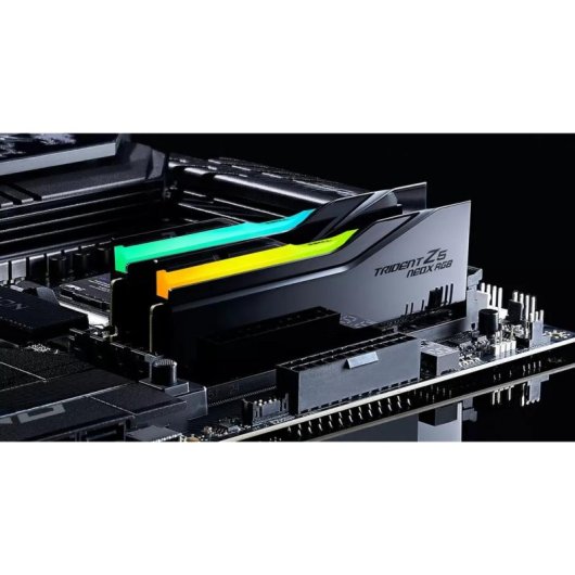 Mémoire RAM G.Skill Trident Z5 NeoX RGB 32Go DDR5 2x16Go 6000MHz CL30 Noir AMD EXPO Design élégant