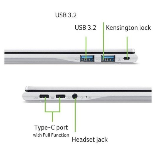 Portátil Acer Chromebook Plus Spin 514 14" MediaTek Kompanio Ultra 910 16GB 128GB SSD ARM Immortalis ChromeOS