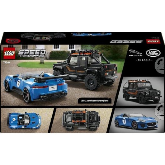 LEGO Speed Champions Jaguar Project 7 e Land Rover Defender 77264 740 peças