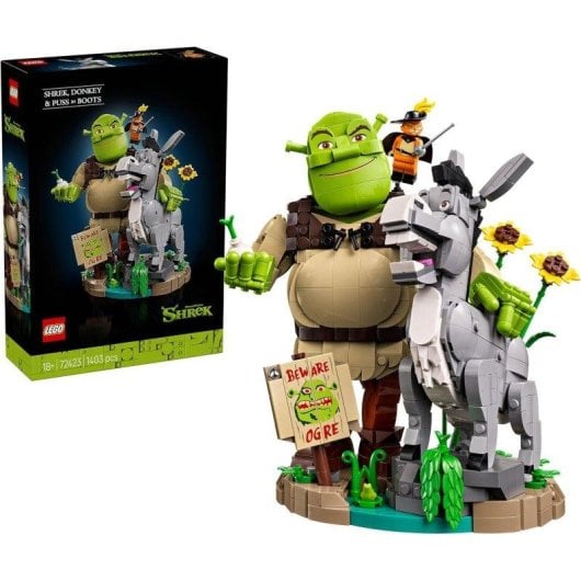 LEGO Shrek Shrek, Asno e Gato com Botas 72423 1403 peças