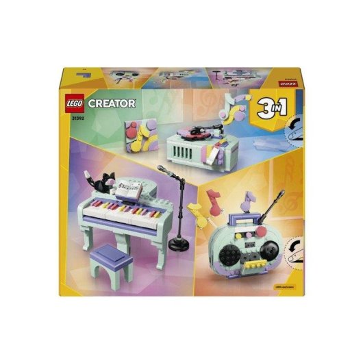 LEGO Creator 3-en-1 Decor musical Piano y Gato 31392 485 piezas