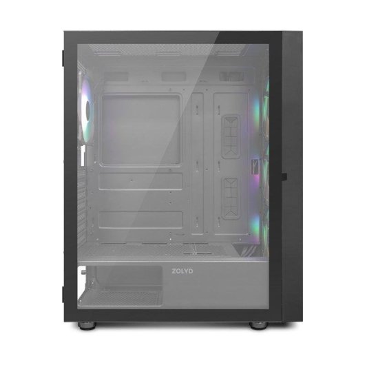 Caja de PC Zolyd Radion ATX ARGB Vidrio Templado 4 Ventiladores Incluidos