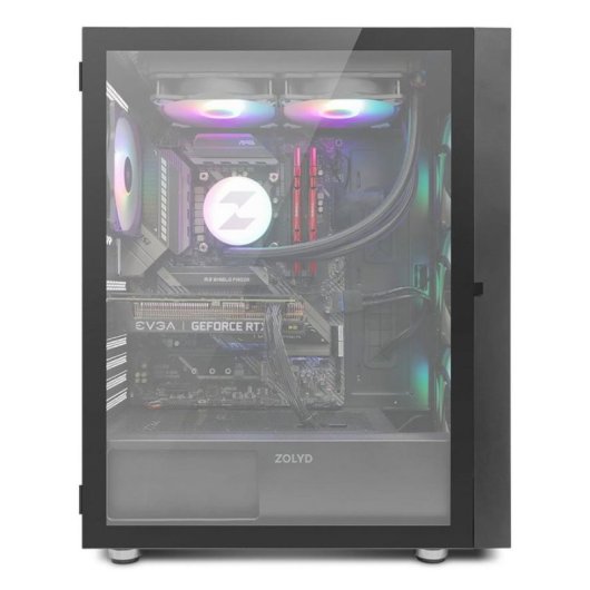 Caja de PC Zolyd Radion ATX ARGB Vidrio Templado 4 Ventiladores Incluidos