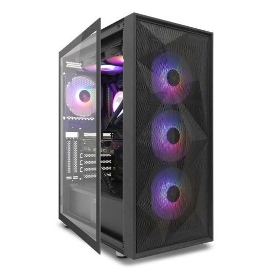 Caja de PC Zolyd Radion ATX ARGB Vidrio Templado 4 Ventiladores Incluidos