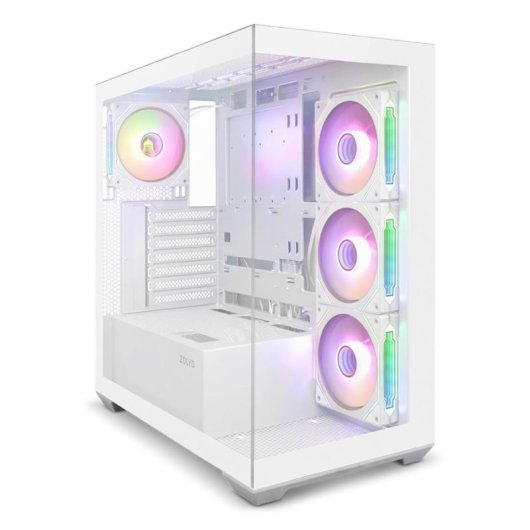 Caja PC Zolyd Rivexa White ARGB Infinity Mirror ATX