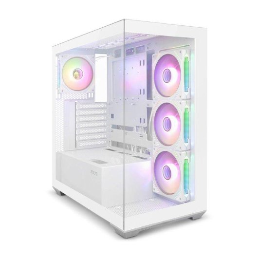 Caja PC Zolyd Rivexa White ARGB Infinity Mirror ATX