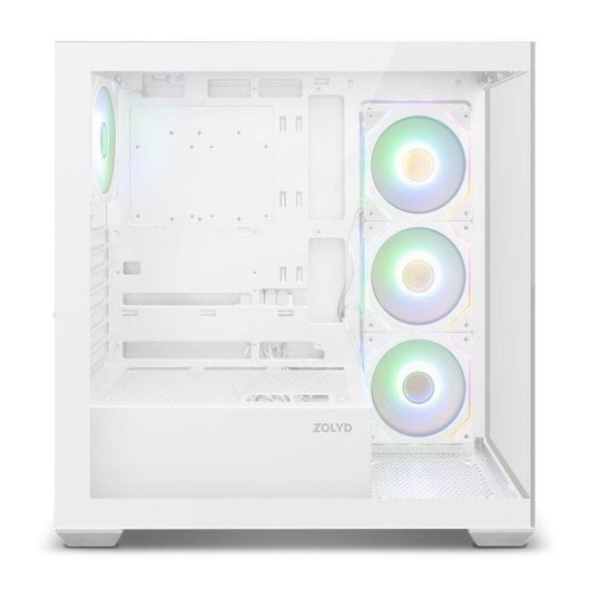 Caja PC Zolyd Rivexa White ARGB Infinity Mirror ATX