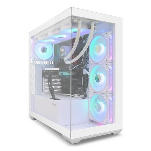 Caja PC Zolyd Rivexa White ARGB Infinity Mirror ATX