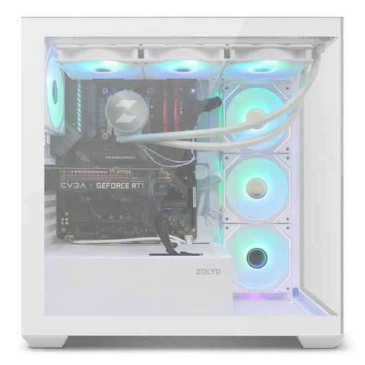 Caja PC Zolyd Rivexa White ARGB Infinity Mirror ATX