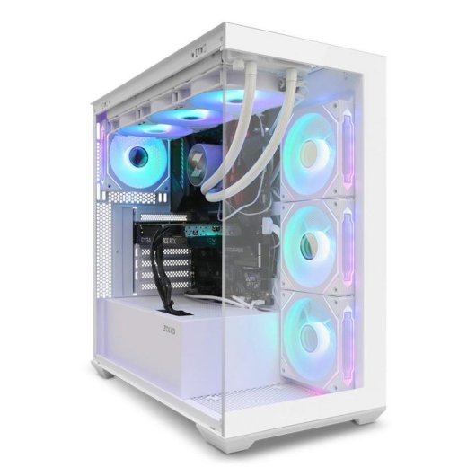 Caja PC Zolyd Rivexa White ARGB Infinity Mirror ATX