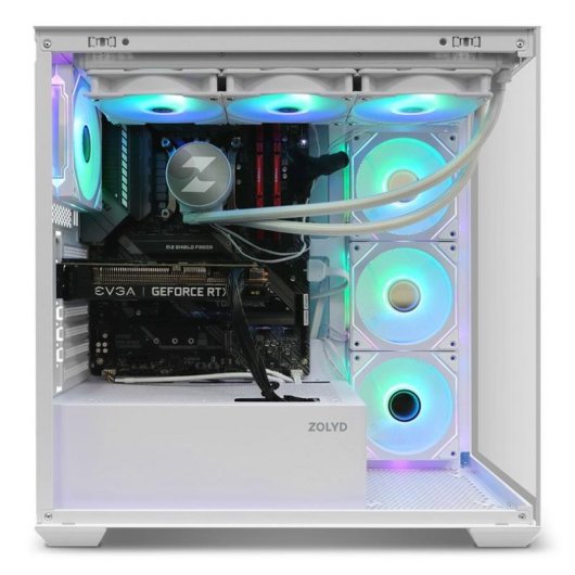Caja PC Zolyd Rivexa White ARGB Infinity Mirror ATX