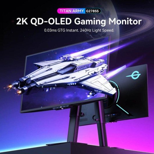 Monitor PC Titan Army G2785s 26,5" QHD 240Hz QD-OLED HDR10 FreeSync 0,03ms