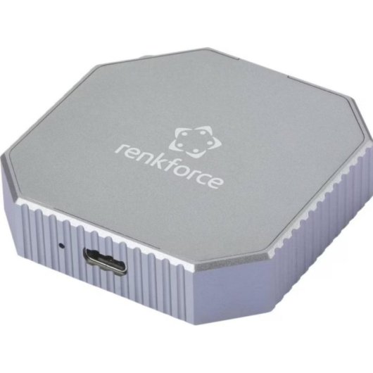 Boîtier PC Renkforce RF-M2E-200 M.2 Aluminium Gris magnétique